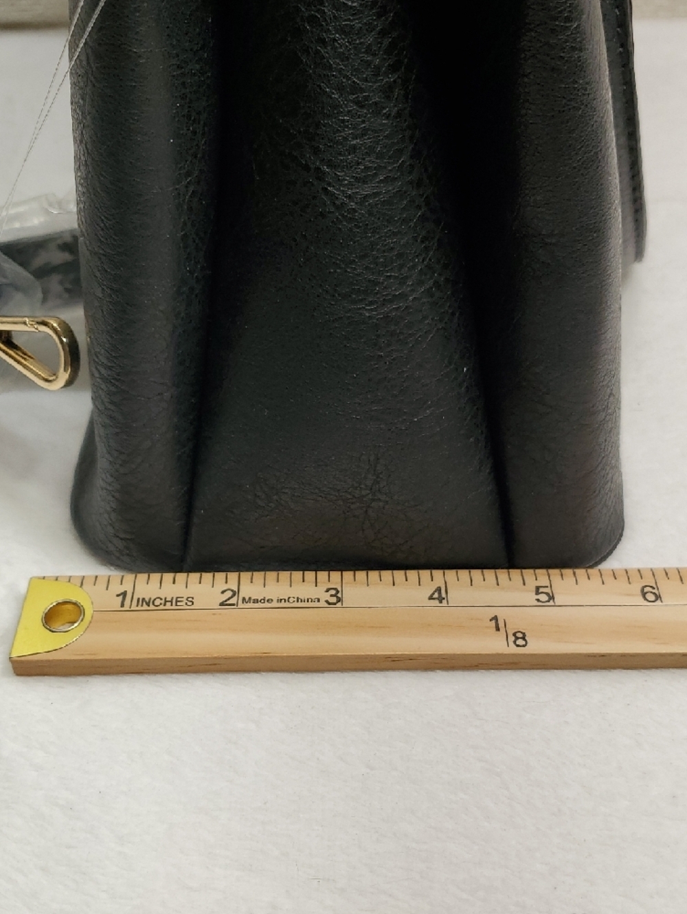 Isabella Leather Double Handled Black Satchel Handbag NWT - Picture 11 of 11